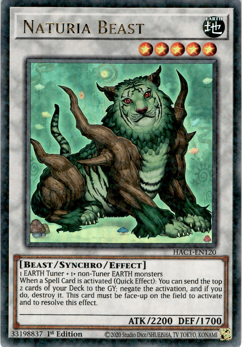 Naturia Beast - HAC1-EN120 - Duel Terminal Ultra Parallel Rare 1st Edition