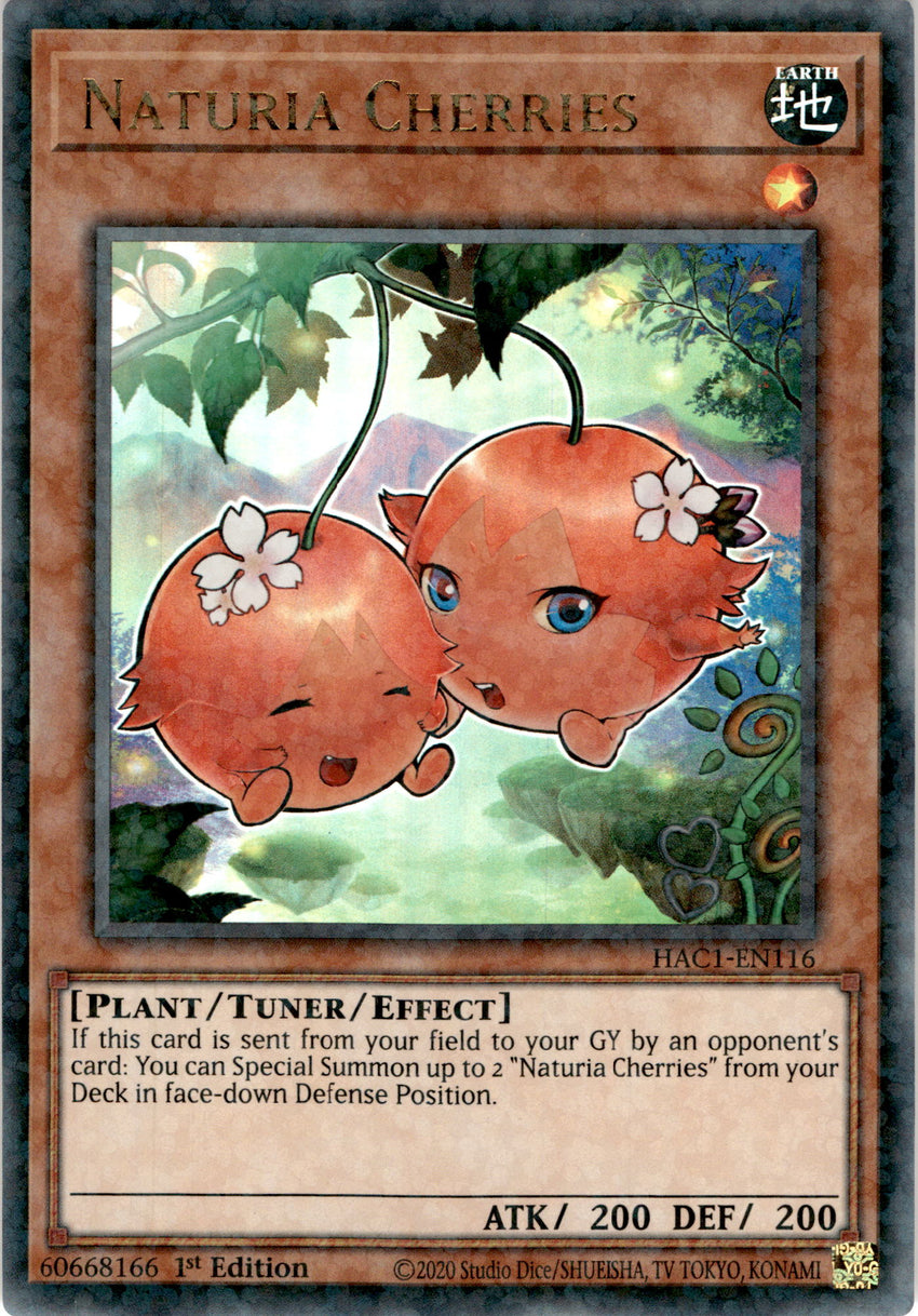 Naturia Cherries - HAC1-EN116 - Duel Terminal Ultra Parallel Rare 1st Edition