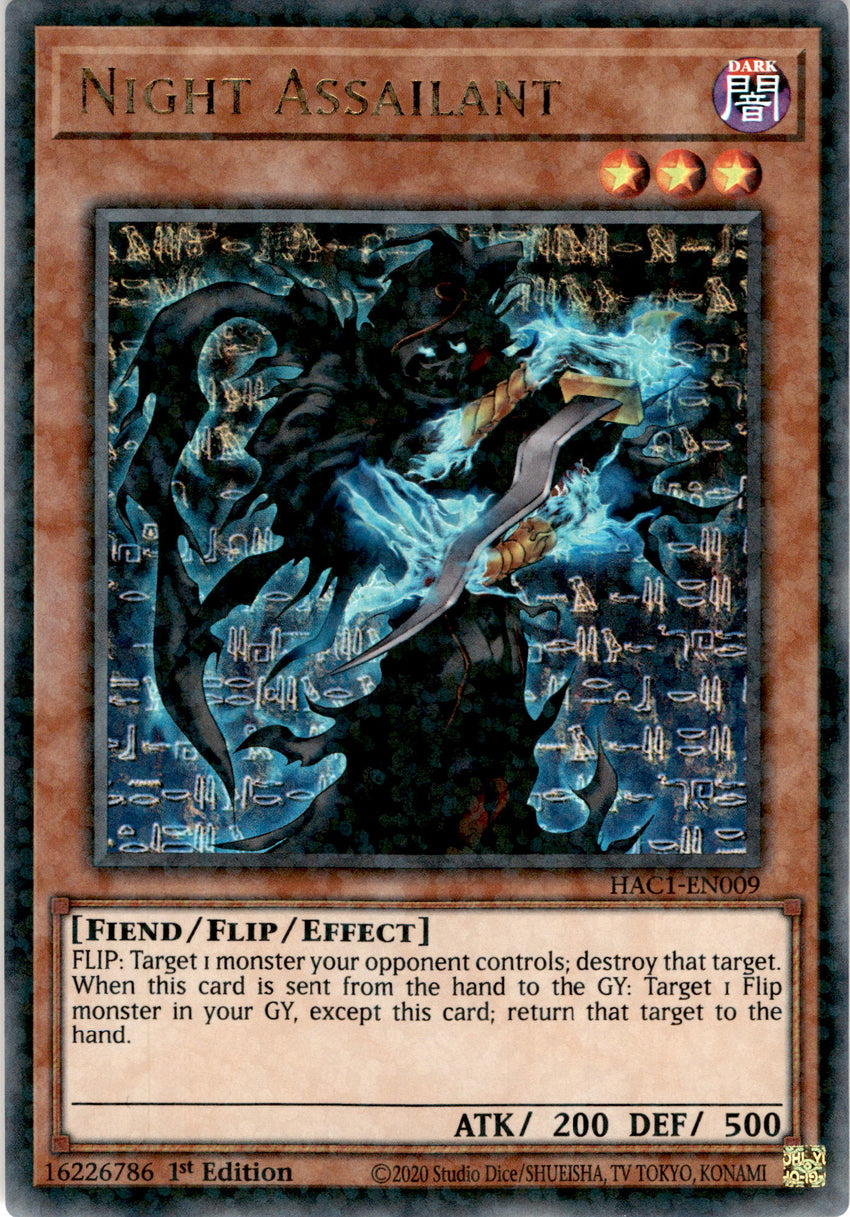 Night Assailant - HAC1-EN009 - Duel Terminal Ultra Parallel Rare 1st Edition