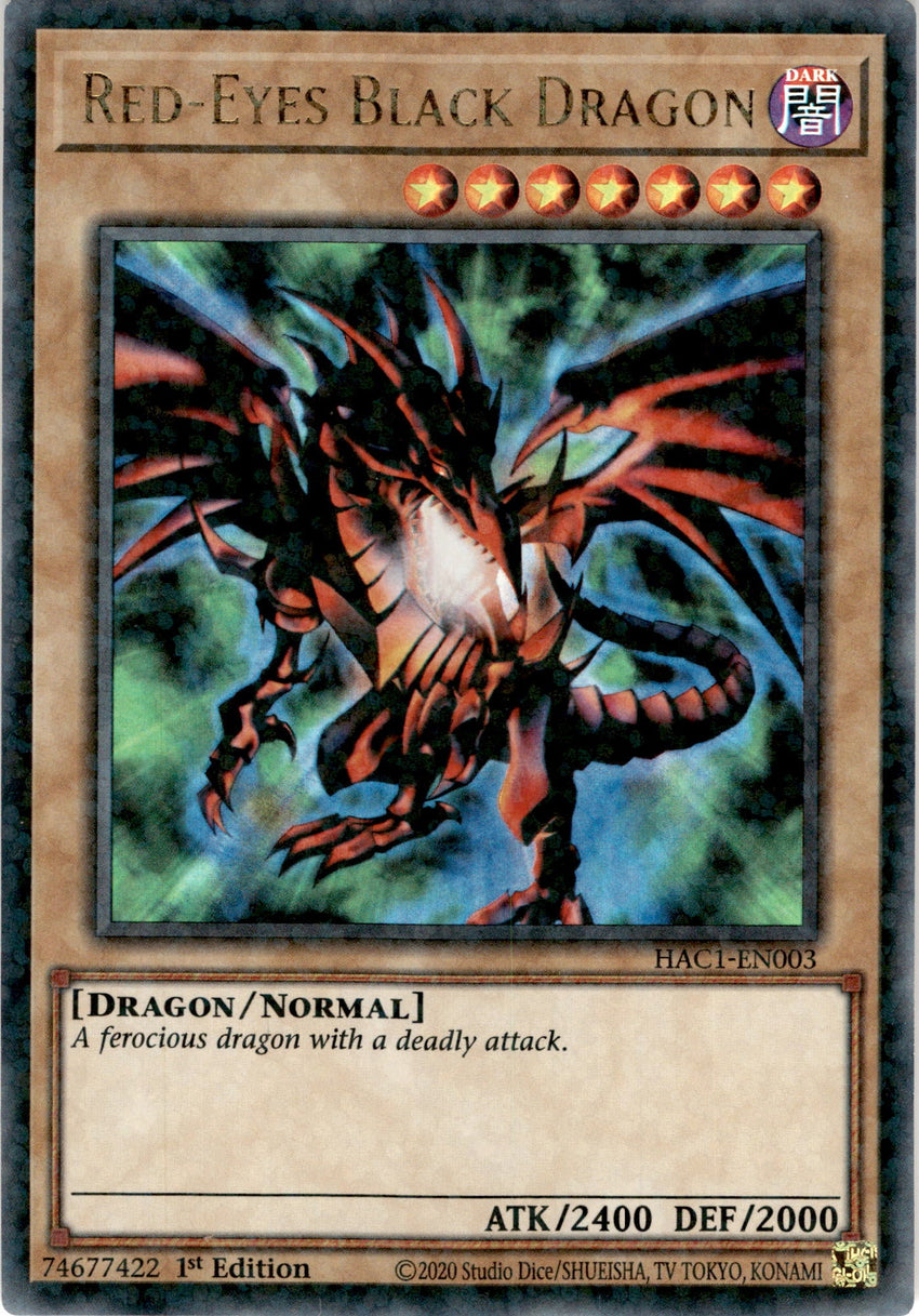 Red-Eyes Black Dragon - HAC1-EN003 - Duel Terminal Ultra Parallel Rare 1st Edition