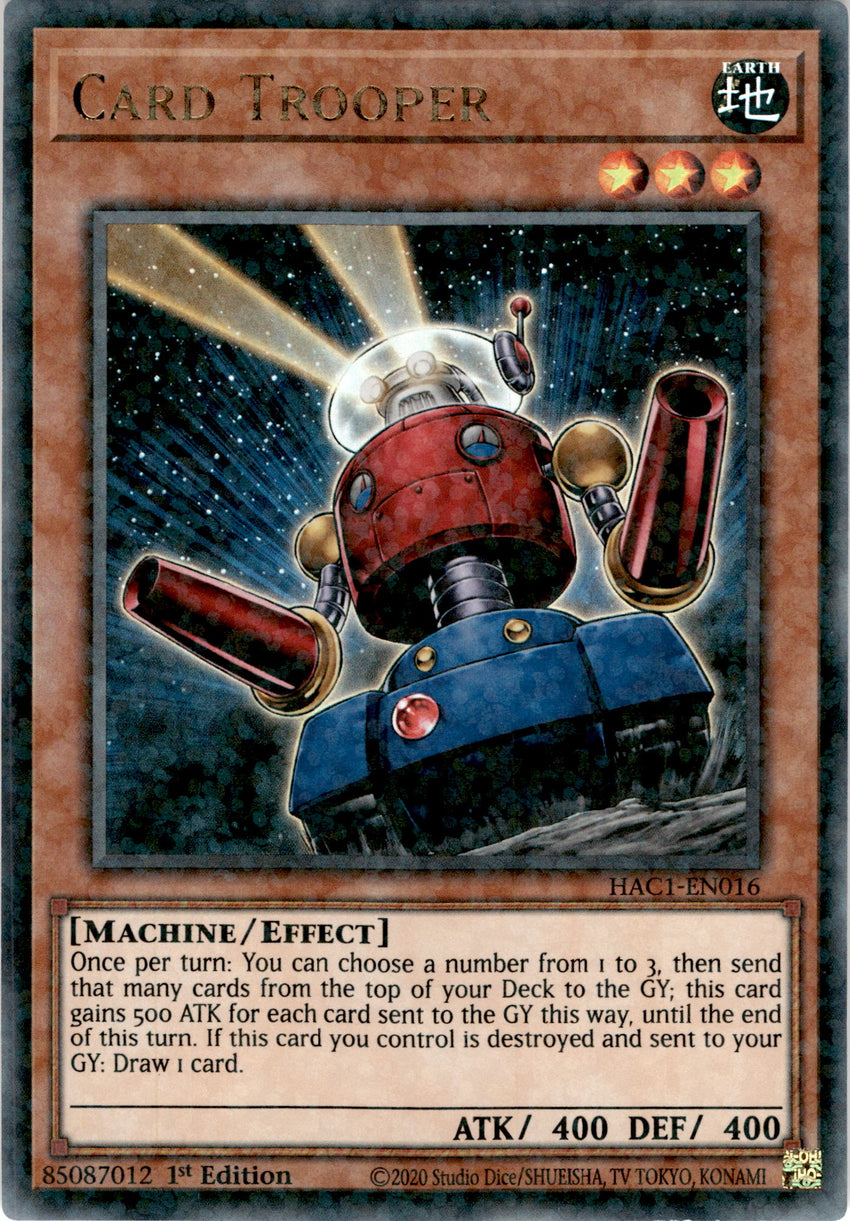 Card Trooper - HAC1-EN016 - Duel Terminal Ultra Parallel Rare 1st Edition