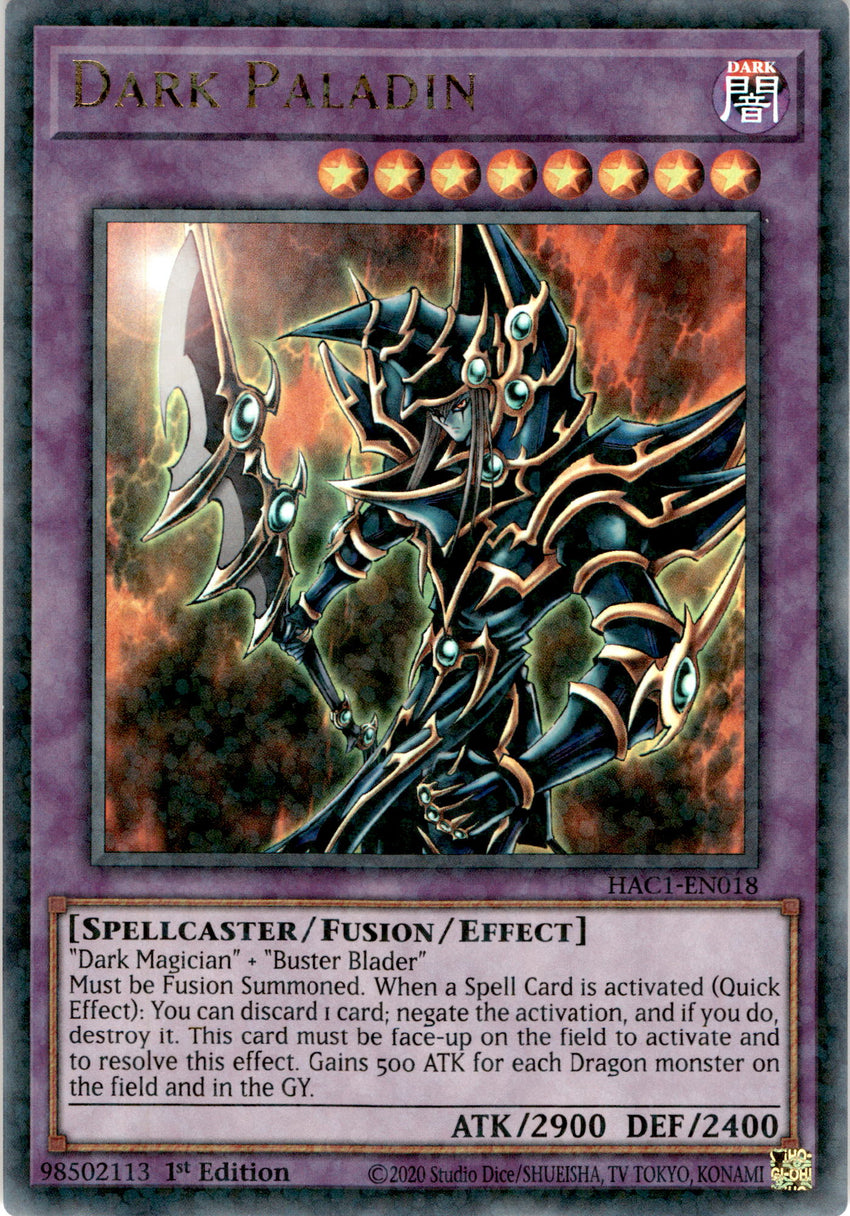 Dark Paladin - HAC1-EN018 - Duel Terminal Ultra Parallel Rare 1st Edition
