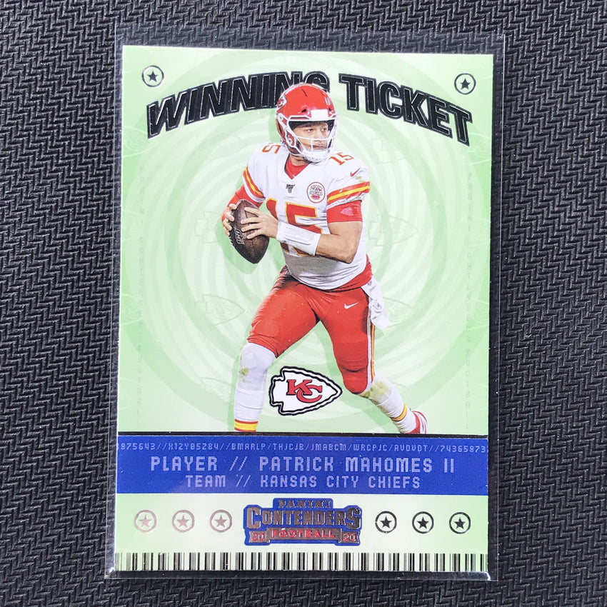 2020 Contenders PATRICK MAHOMES Winning Ticket Base #WT1-Cherry Collectables