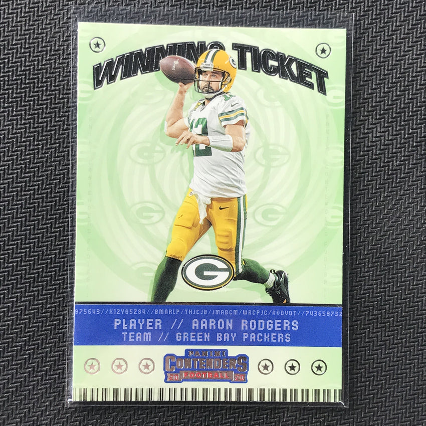 2020 Contenders AARON RODGERS Winning Ticket Base #WT5-Cherry Collectables