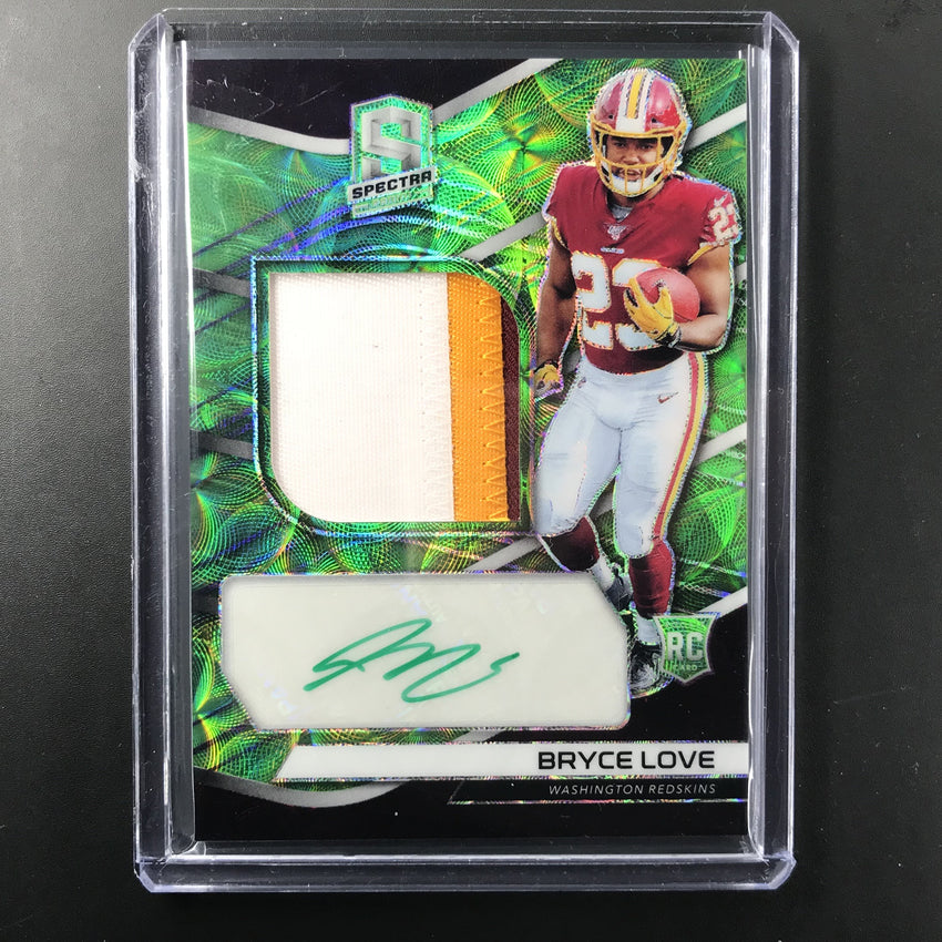2019 Spectra BRYCE LOVE Rookie Patch Auto 43/50 Green-Cherry Collectables