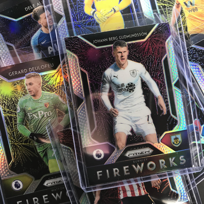 2019-20 Prizm EPL Soccer JOHANN GUDMUNDSSON Fireworks Silver Prizm SSP #9-Cherry Collectables