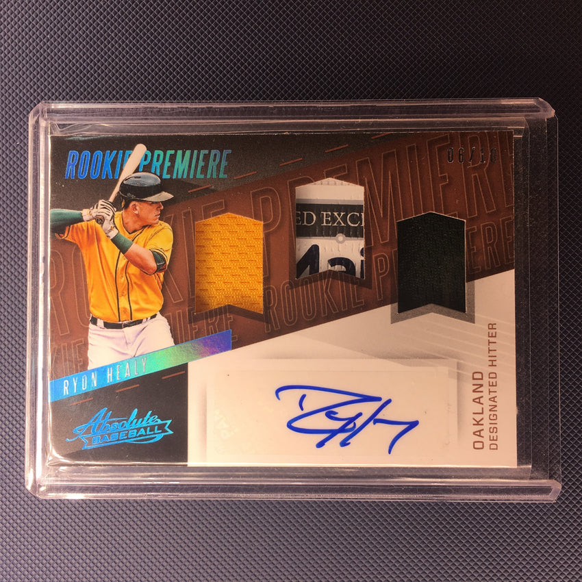 2017 Absolute RYON HEALY RC Rookie Premiere Triple Jersey Tag Auto /10-Cherry Collectables