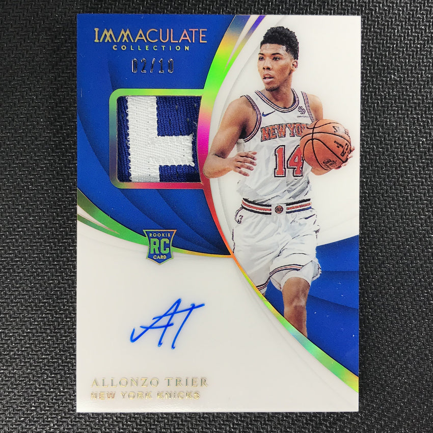 2018-19 Immaculate ALLONZO TRIER Rookie Patch Auto Gold 2/10 Acetate-Cherry Collectables