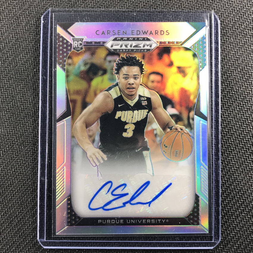 2019-20 Prizm Draft Picks CARSEN EDWARDS Silver Rookie Auto #33 - A-Cherry Collectables
