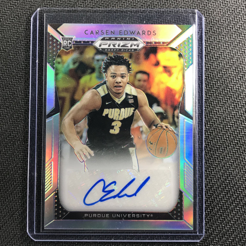 2019-20 Prizm Draft Picks CARSEN EDWARDS Silver Rookie Auto #33 - B-Cherry Collectables
