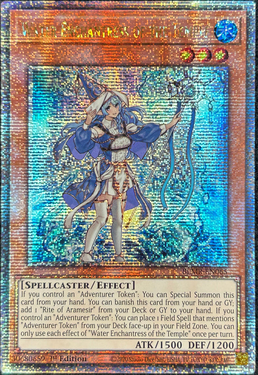 [QUARTER CENTURY SECRET RARE] Water Enchantress of The Temple - BLMR-EN065 - 1st Edition