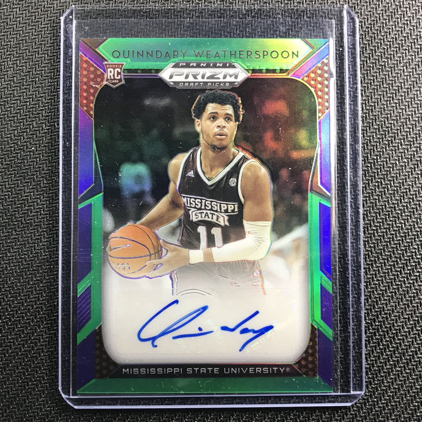 2019-20 Prizm Draft Picks QUINNDARY WEATHERSPOON Purple Rookie Auto 38/149-Cherry Collectables