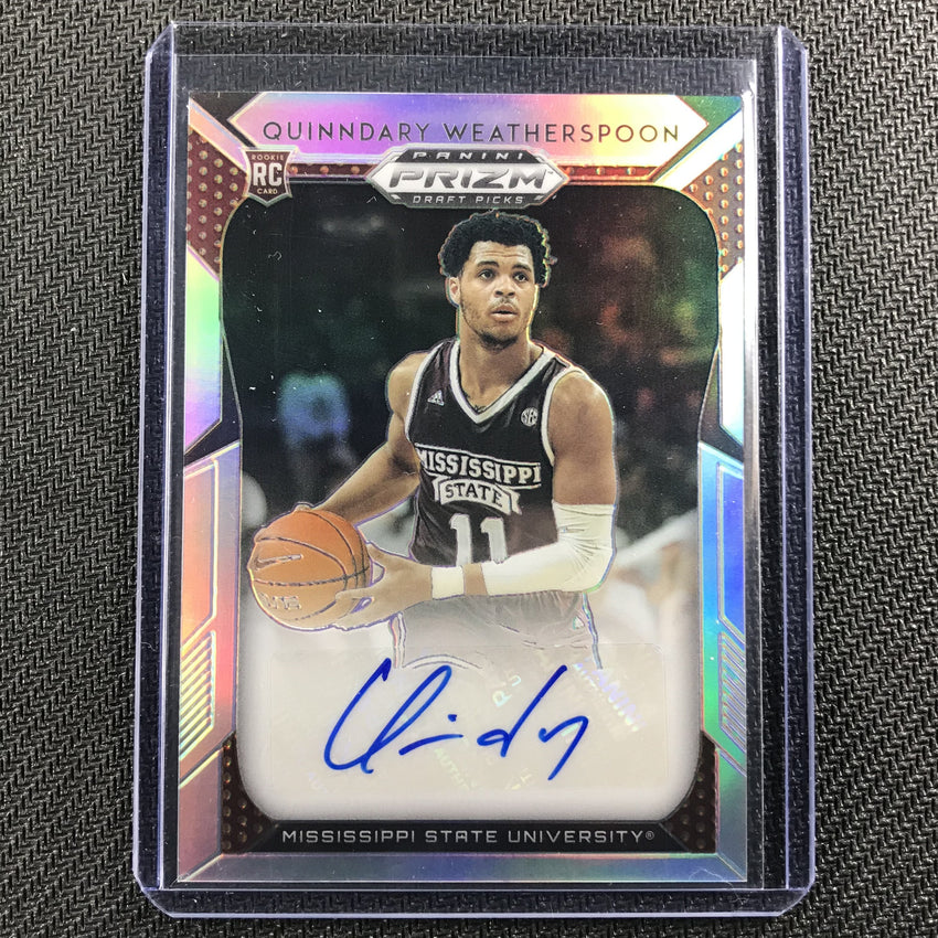 2019-20 Prizm Draft Picks QUINNDARY WEATHERSPOON Silver Rookie Auto #49-Cherry Collectables