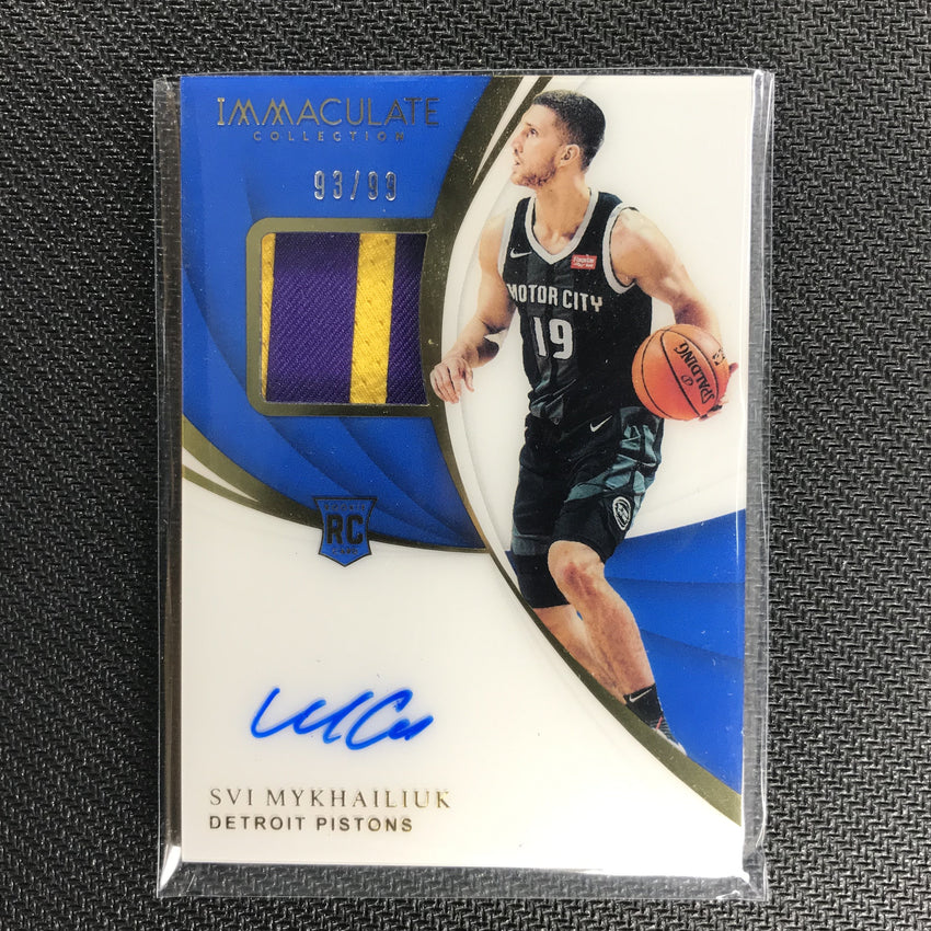 2018-19 Immaculate SVI MYKHAILIUK Rookie Patch Auto Acetate 93/99-Cherry Collectables