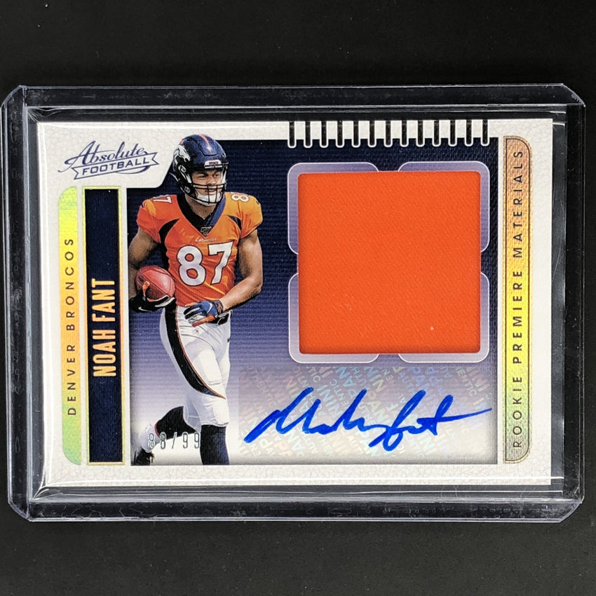 2019 Absolute NOAH FANT Rookie Patch Auto 88/99-Cherry Collectables