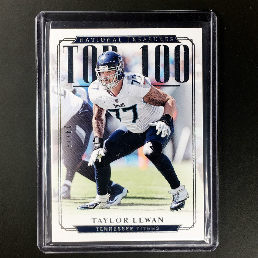 2018 National Treasures TAYLOR LEWAN Top 100 Number 90 /75-Cherry Collectables