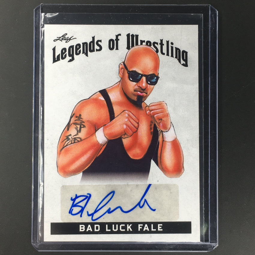 2018 Leaf Legends Of Wrestling BAD LUCK FALE Auto #LW-BF1 #2-Cherry Collectables