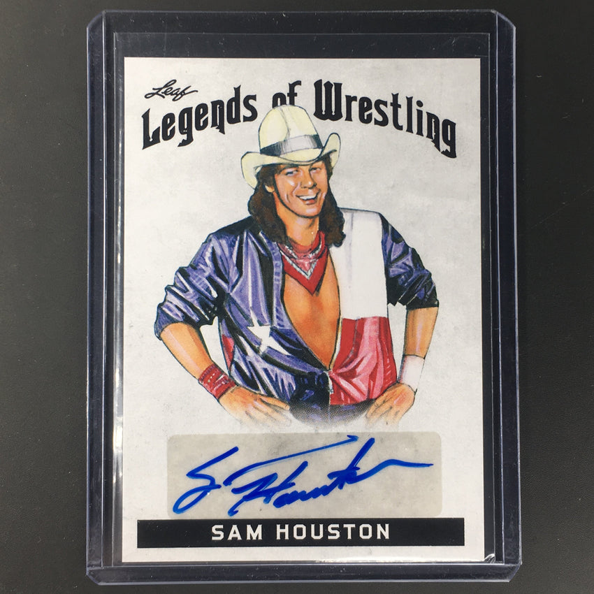 2018 Leaf Legends Of Wrestling SAM HOUSTON Auto #LW-SH1 #2-Cherry Collectables