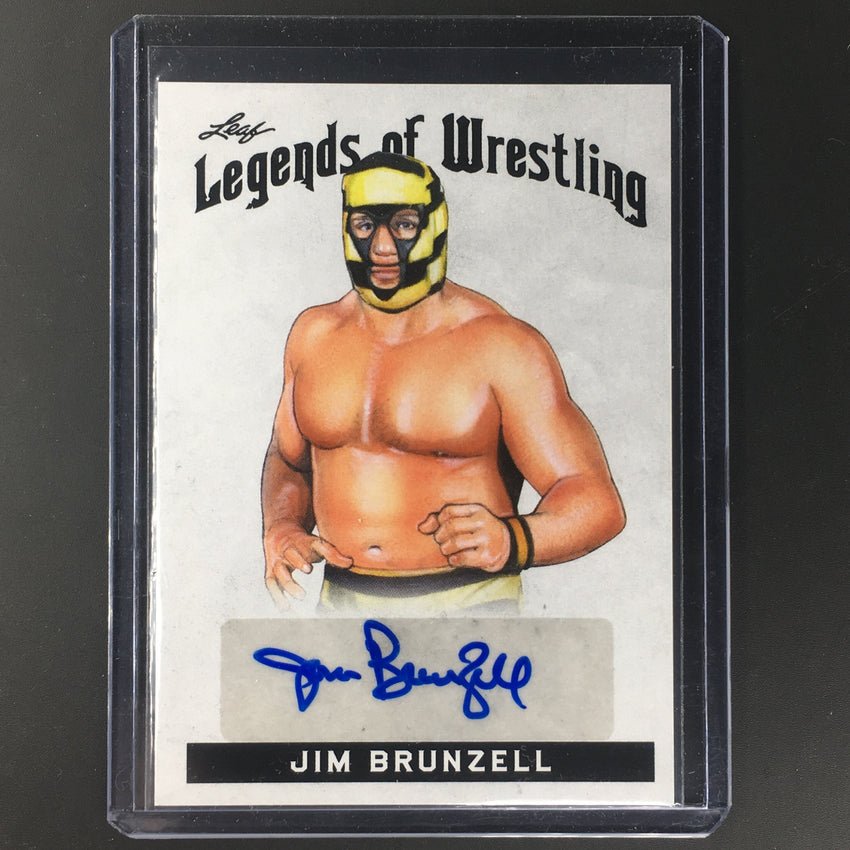 2018 Leaf Legends Of Wrestling JIM BRUNZELL Auto #LW-JB1-Cherry Collectables