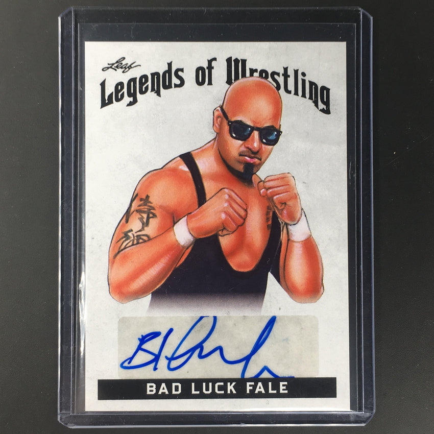 2018 Leaf Legends Of Wrestling BAD LUCK FALE Auto #LW-BF1 #1-Cherry Collectables