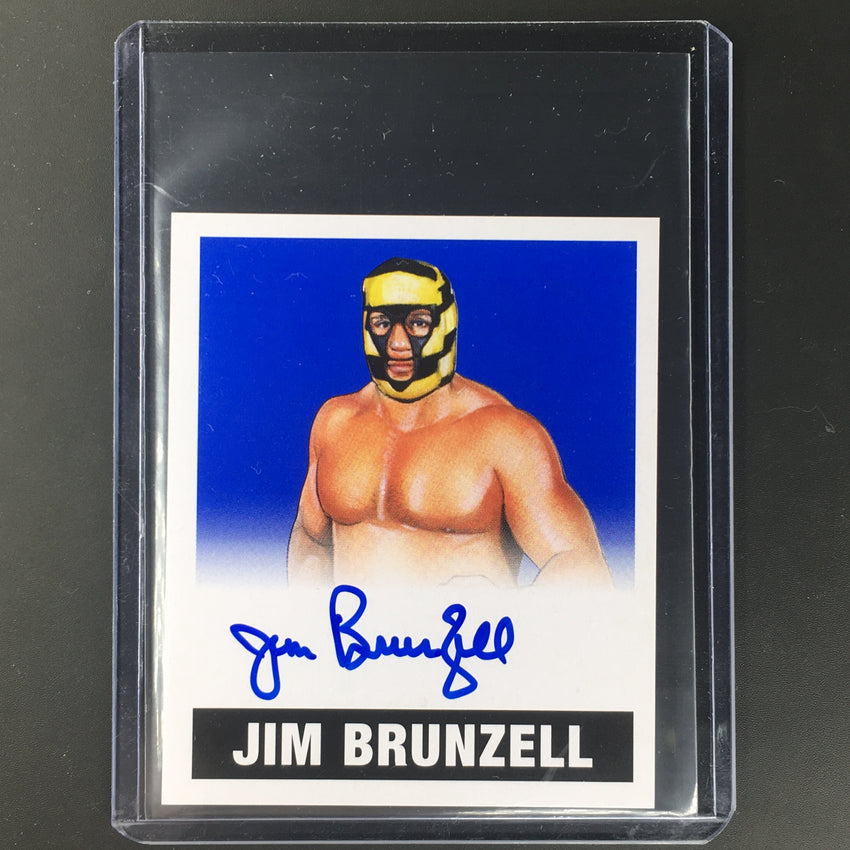 2018 Leaf Legends Of Wrestling JIM BRUNZELL Blue Auto 8/25-Cherry Collectables