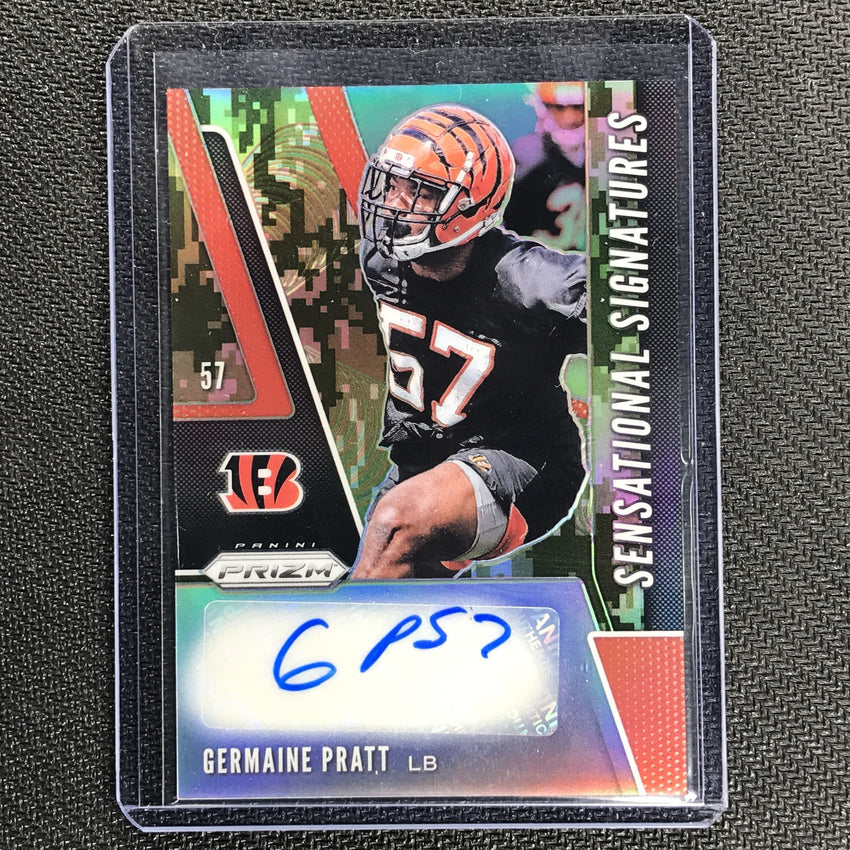 2019 Prizm GERMAINE PRATT Sensational Signatures Camo 10/25-Cherry Collectables