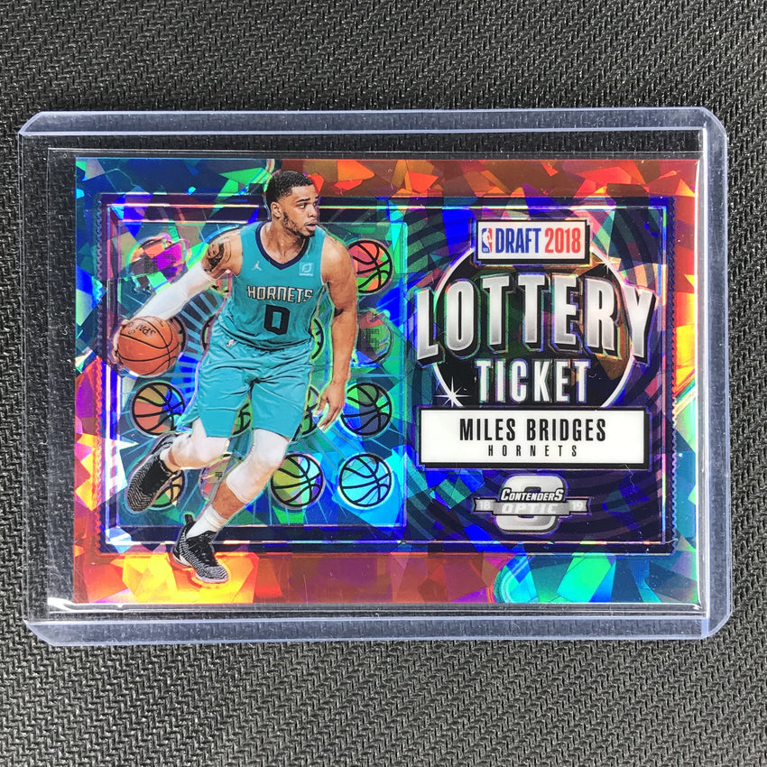 2018-19 Contenders Optic MILES BRIDGES Lottery Ticket Cracked Ice Red #12-Cherry Collectables