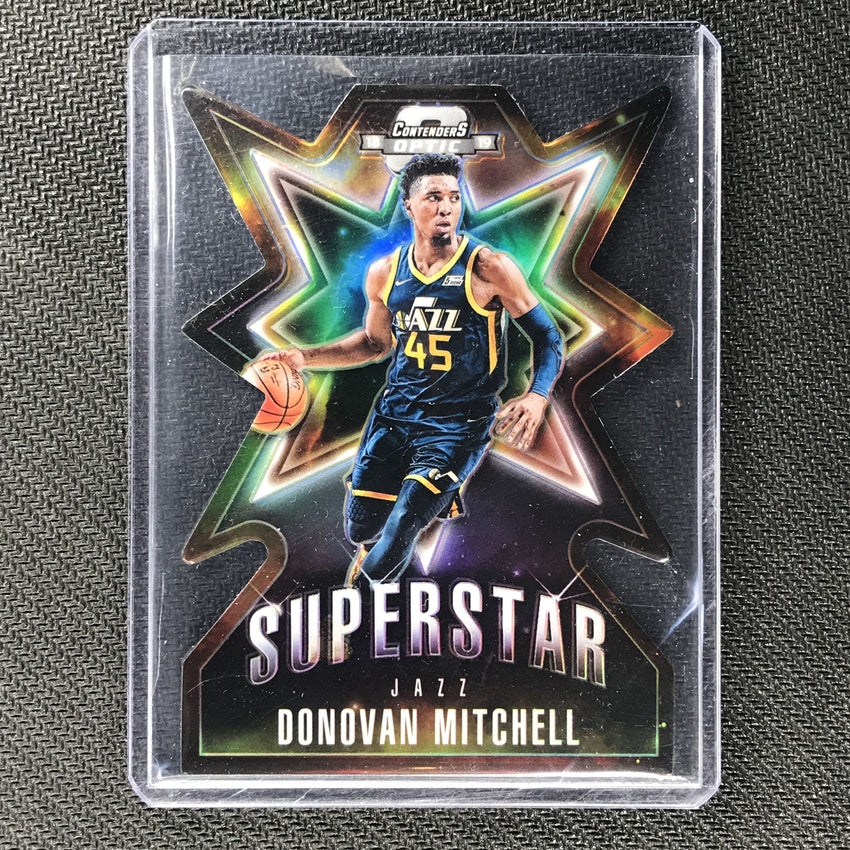 2018-19 Contenders Optic DONOVAN MITCHELL Superstar Diecut Gold 3/10-Cherry Collectables