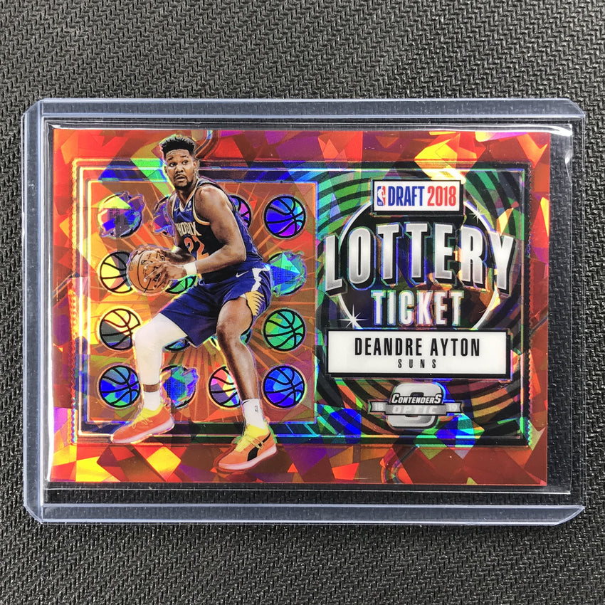 2018-19 Contenders Optic DEANDRE AYTON Lottery Ticket Cracked Ice Red #1-Cherry Collectables
