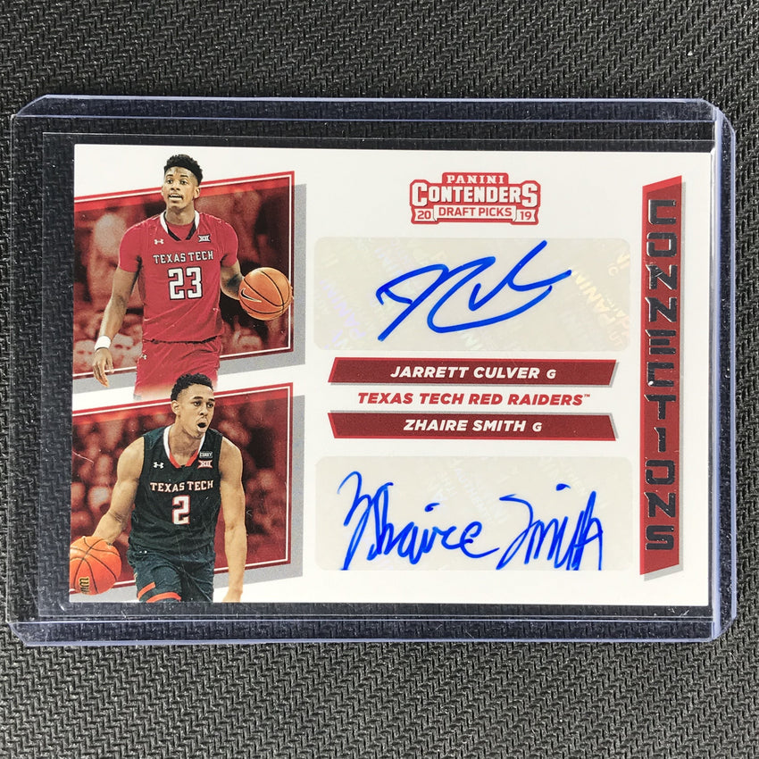 2019 Contenders Draft Picks JARRETT CULVER ZHAIRE SMITH Dual Auto #5-Cherry Collectables