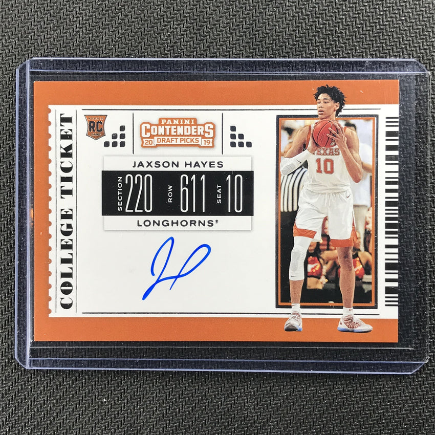 2019 Contenders Draft Picks JAXSON HAYES College Ticket Auto #60-Cherry Collectables