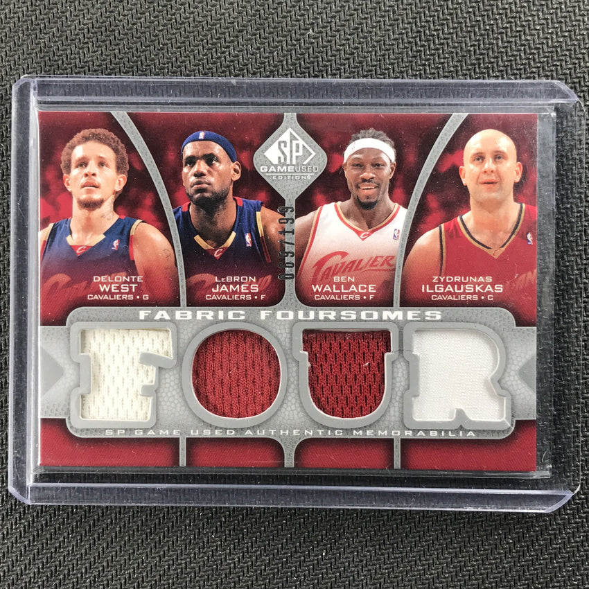 2009-10 NBA SP Game Used LEBRON JAMES Fabric Foursomes Jersey 69/199-Cherry Collectables