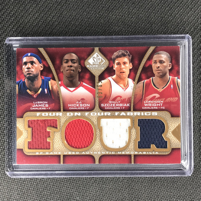 2009-10 NBA SP Game Used LEBRON JAMES Four On Four Fabrics 63/65-Cherry Collectables