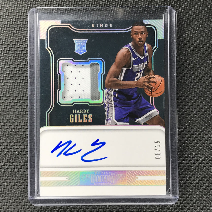 2017-18 Dominion HARRY GILES Rookie Patch Auto Silver 6/15-Cherry Collectables