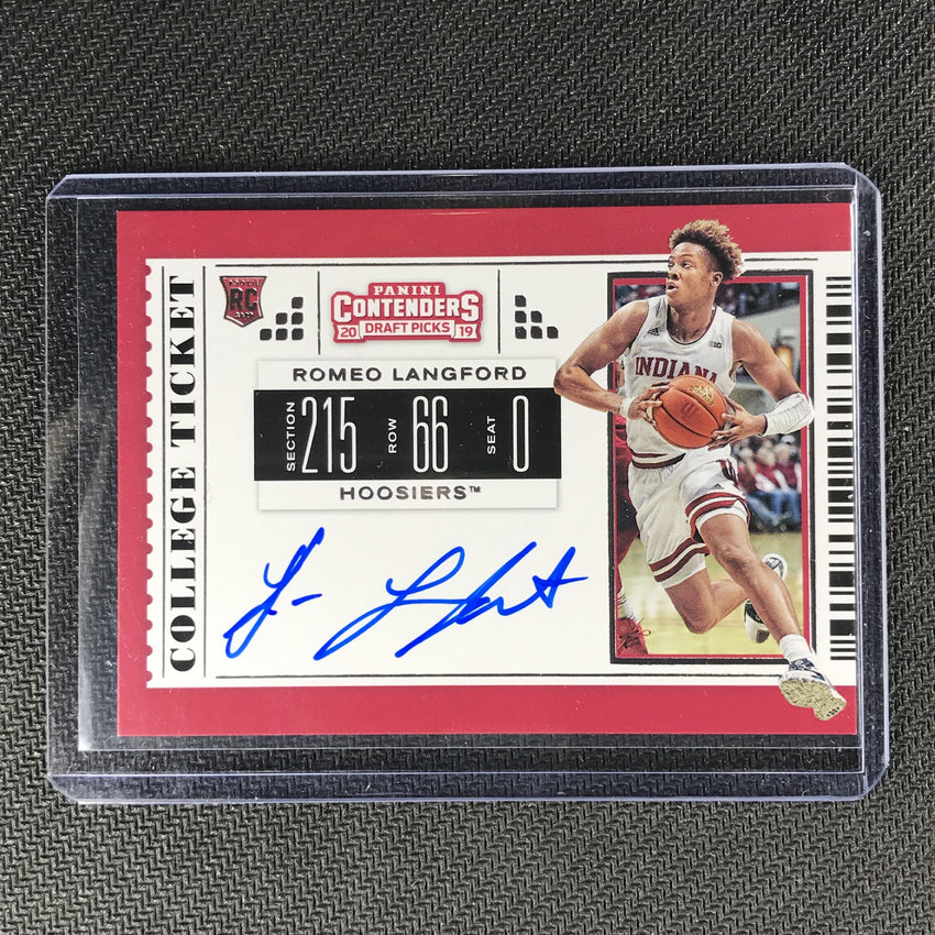 2019 Contenders Draft Picks ROMEO LANGFORD College Ticket Auto #59-Cherry Collectables