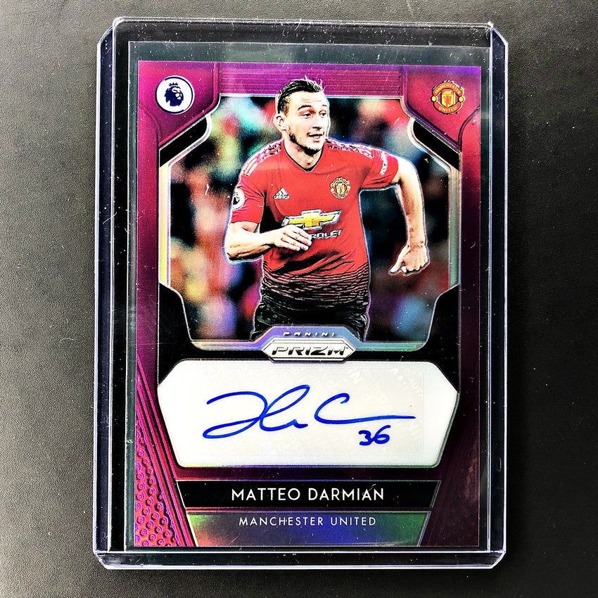 2019-20 Prizm EPL Soccer MATTEO DARMIAN Purple Auto 7/99-Cherry Collectables