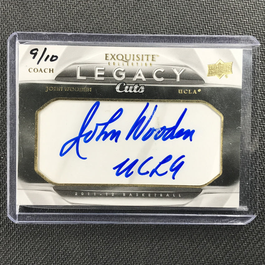 2011-12 Exquisite JOHN WOODEN Legacy Cut Signature 9/10-Cherry Collectables