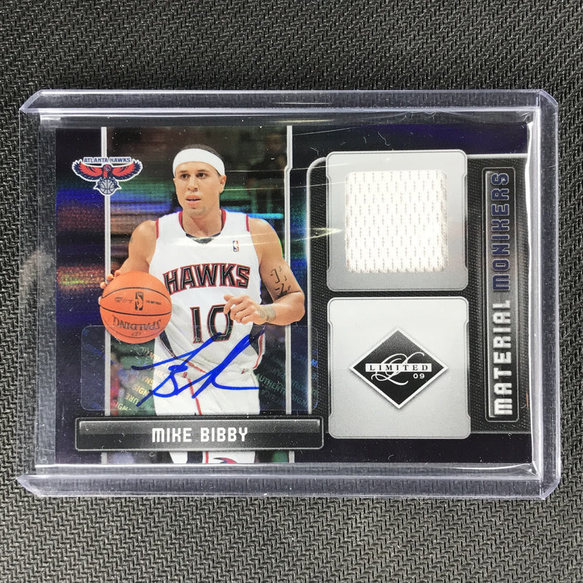 2009-10 Limited MIKE BIBBY Material Monikers Jersey Auto 15/25-Cherry Collectables