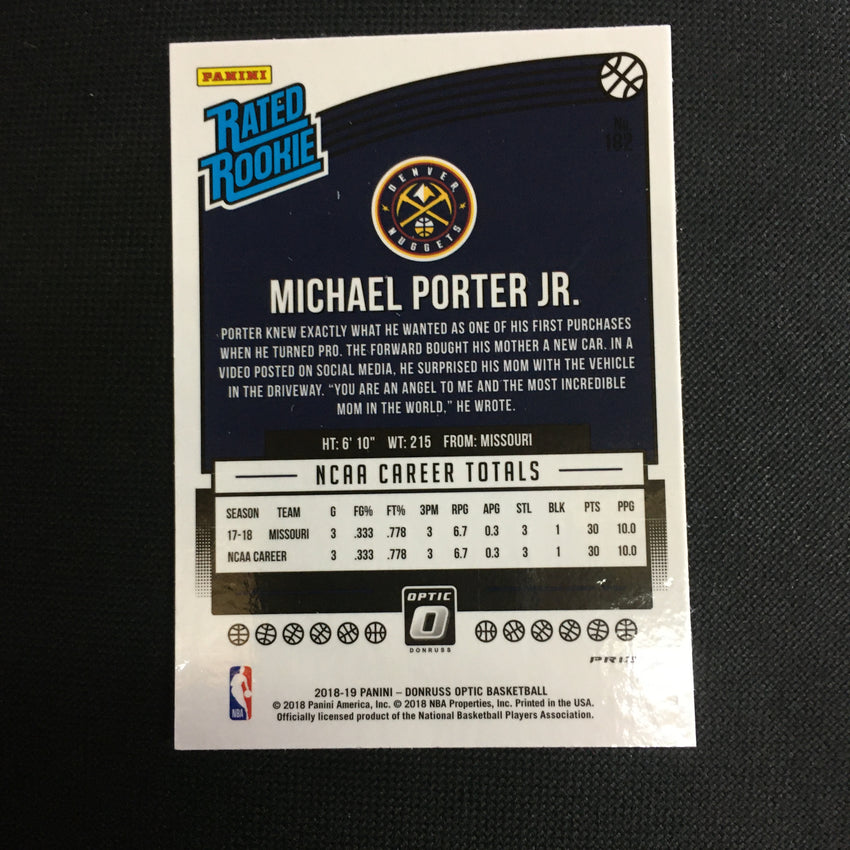 2018-19 Optic MICHAEL PORTER JR Rated Rookie Choice Mojo #182-Cherry Collectables