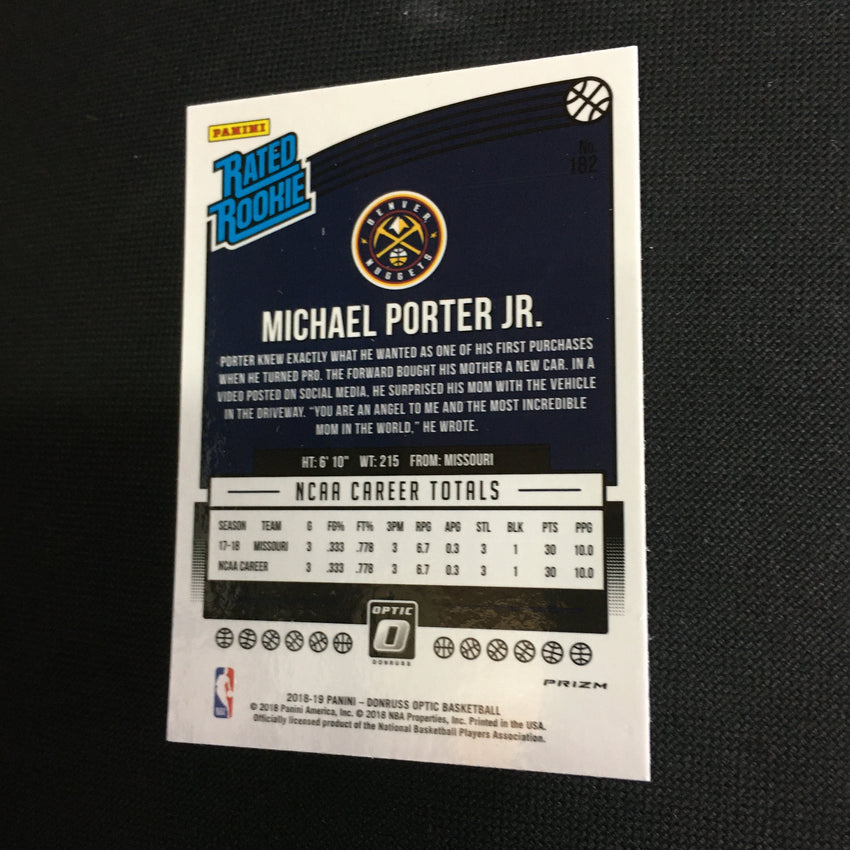2018-19 Optic MICHAEL PORTER JR Rated Rookie Choice Mojo #182-Cherry Collectables