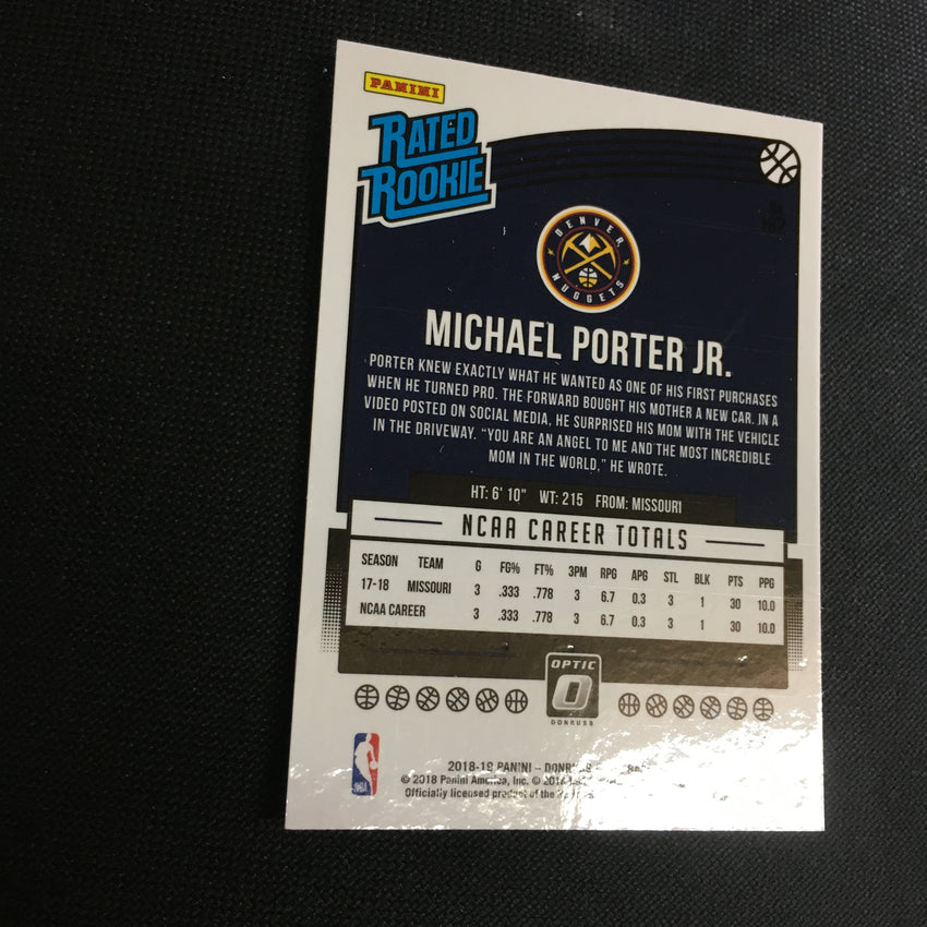 2018-19 Optic MICHAEL PORTER JR Rated Rookie Choice Mojo #182-Cherry Collectables