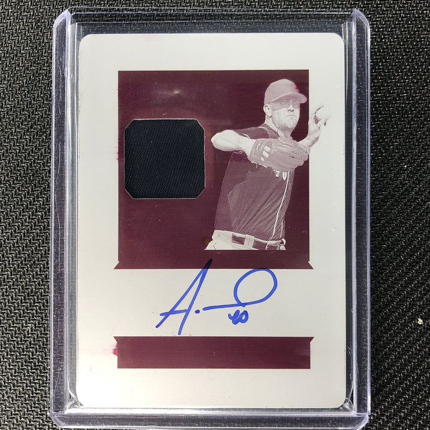 2019 National Treasures ALEX WOOD Patch Auto 1/1 Printing Plate-Cherry Collectables