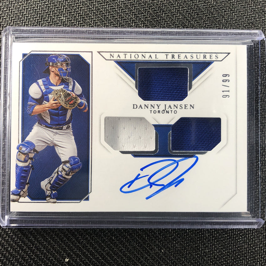 2019 National Treasures DANNY JANSEN Rookie Patch Auto 91/99-Cherry Collectables