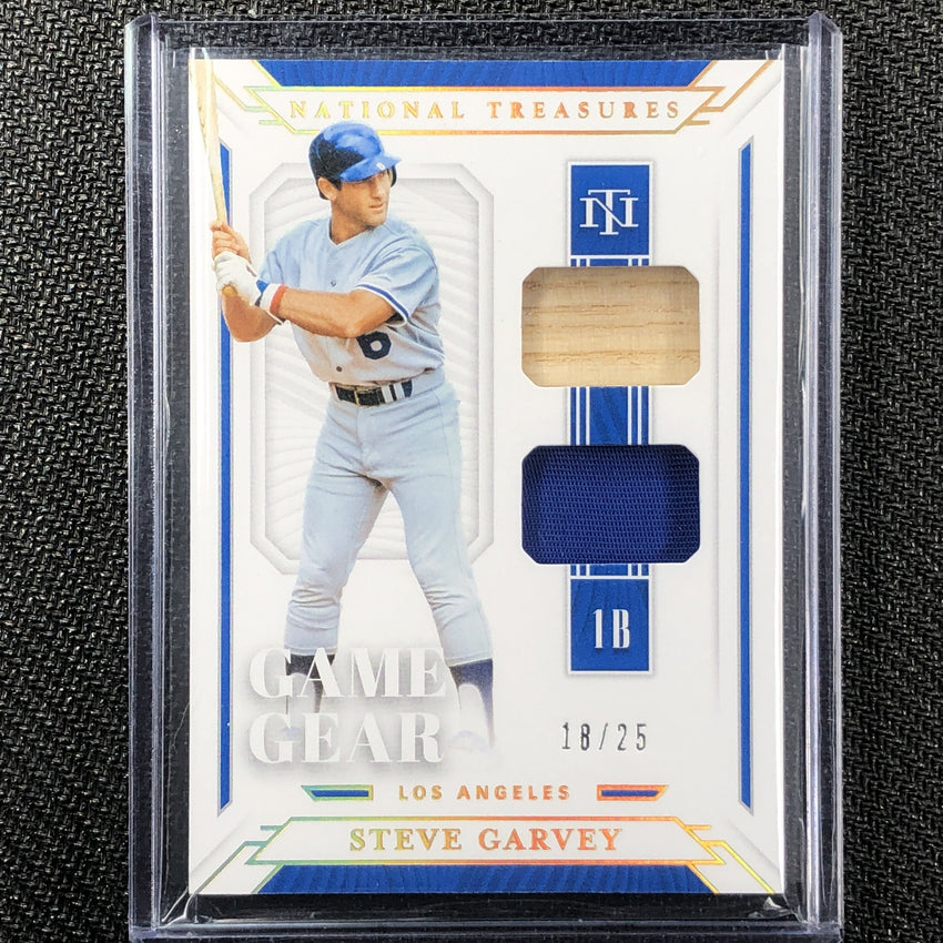 2019 National Treasures STEVE GARVEY Game Gear Materials 18/25-Cherry Collectables