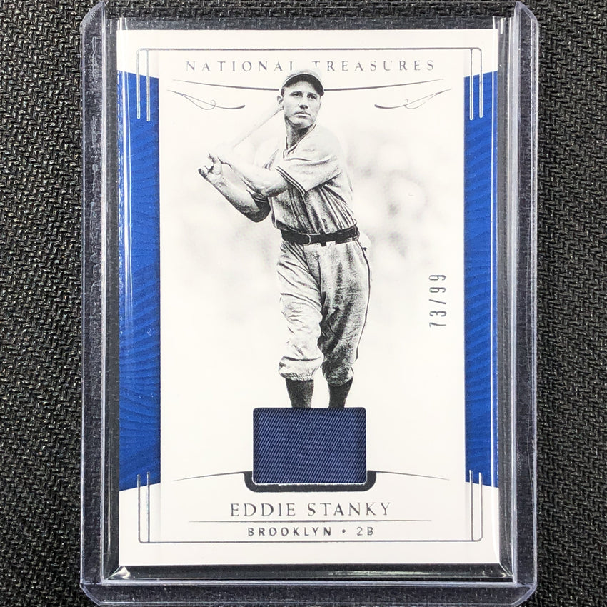 2019 National Treasures EDDIE STANKY Relic 73/99-Cherry Collectables