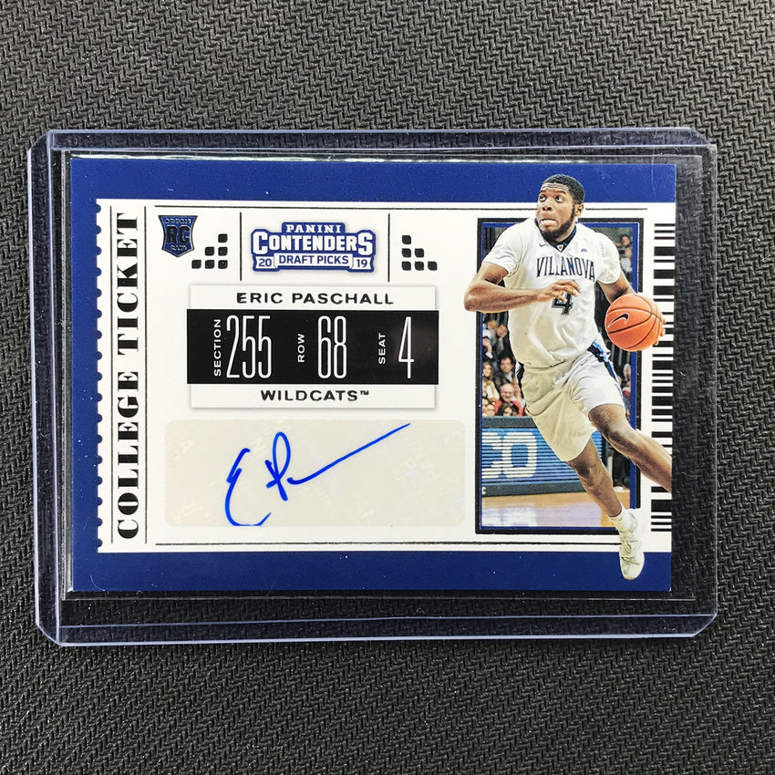 2019 Contenders Draft Picks ERIC PASCHALL College Ticket Auto #81-Cherry Collectables