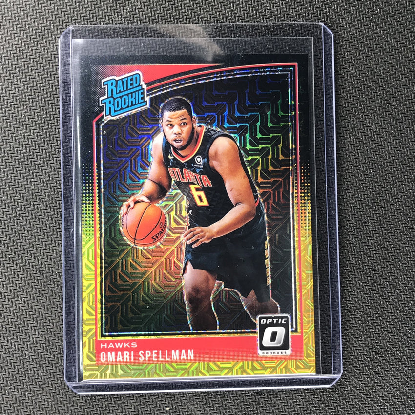 2018-19 Optic Choice OMARI SPELLMAN Rated Rookie Black Gold Prizm 3/8-Cherry Collectables