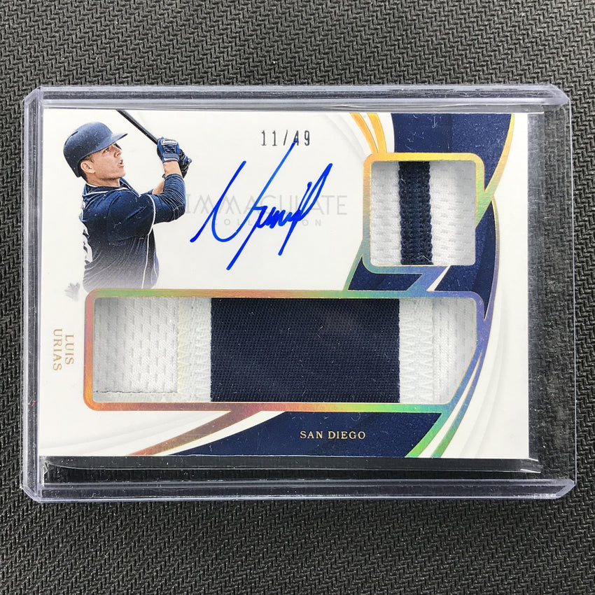 2019 Immaculate LUIS URIAS Dual Patch Auto 11/49-Cherry Collectables