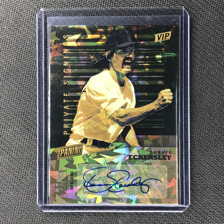 2019 National DENNIS ECKERSLEY Private Signings Cracked Ice 7/15-Cherry Collectables
