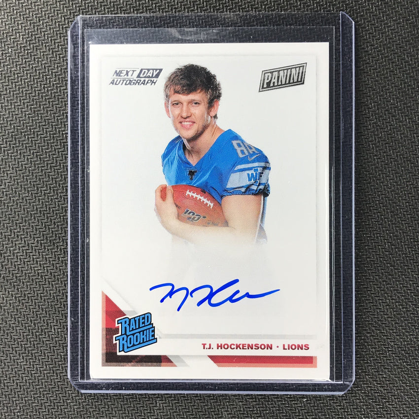 2019 Panini TJ HOCKENSON Rated Rookie Canvas Next Day Auto #TJH-Cherry Collectables